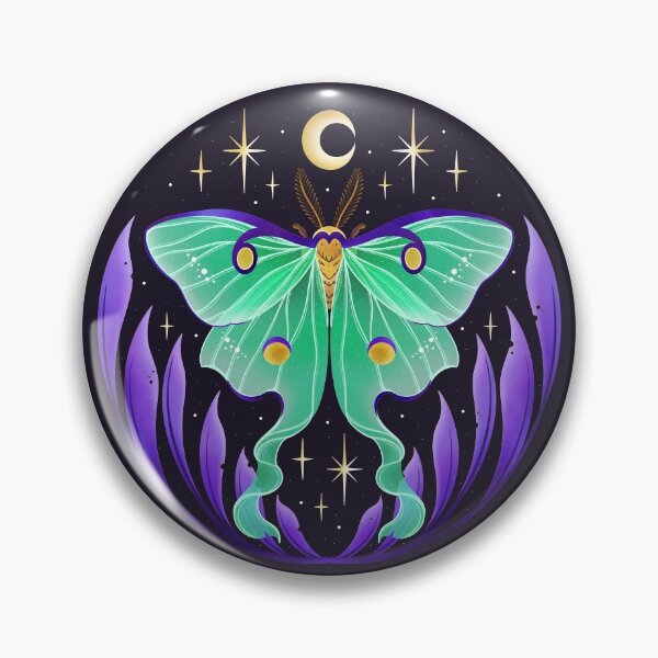 Item preview, Celestial Luna moth magical purple and green  designed and sold by Texdoodles.