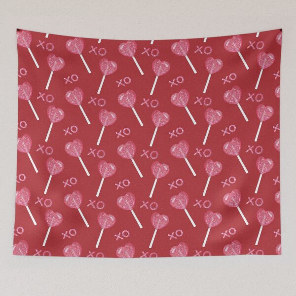 Item preview, Glitter Heart Lollipop XO Pattern designed and sold by RoserinArt.