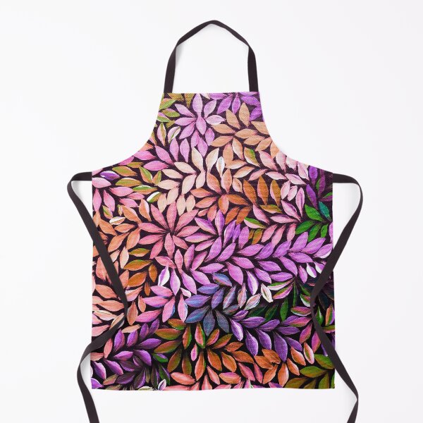 Item preview, Australian Aboriginal Art Bush Medicine Pink and Orange Leaves designed and sold by GhostGumDesigns.