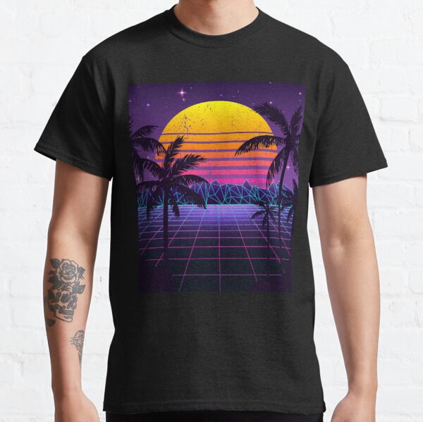 Synthwave Sunset Aesthetic  Classic T-Shirt