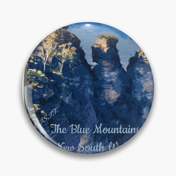 Aperçu de l'œuvre Affiche de voyage vintage des Blue Mountains, New South Wales, Australie créée et vendue par Kevin Hellon.