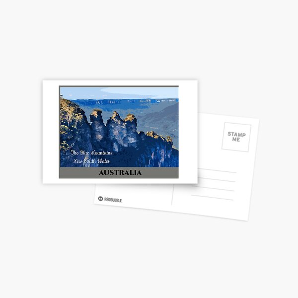 Item preview, Vintage Travel Poster of the Blue Mountains, New South Wales, Australia designed and sold by Kevin Hellon.