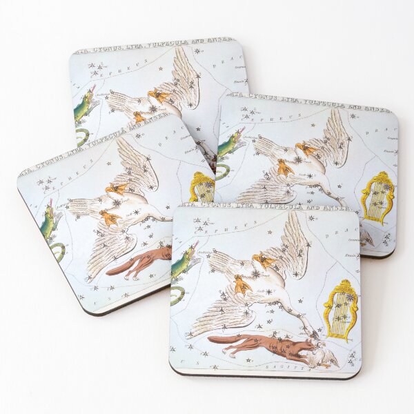 Item preview, Antique Constellation Map of Lacerta, Cygnus, Lyra, Vulpecula designed and sold by VintageArchive.
