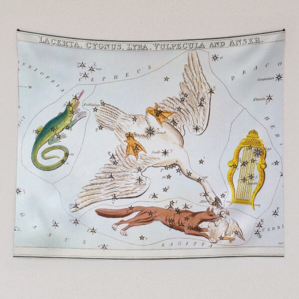 Item preview, Antique Constellation Map of Lacerta, Cygnus, Lyra, Vulpecula designed and sold by VintageArchive.