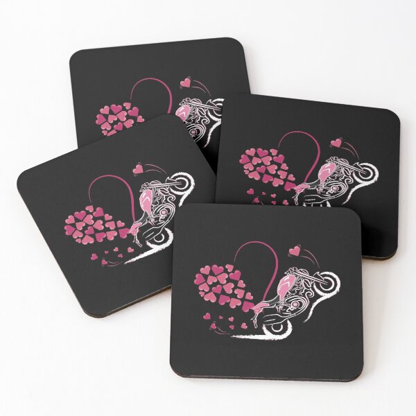 Item preview, Etoide Monster Love Heart Burst, on Black for the Lady Biker designed and sold by etoide.