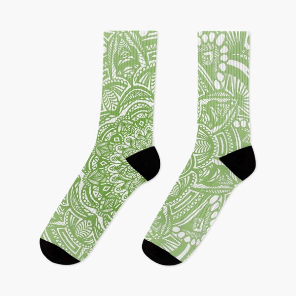 Item preview, Green Mandala Design // Ethnic Tribal Aztec Detailed Textured Mandala Pattern designed and sold by AEJdesign.