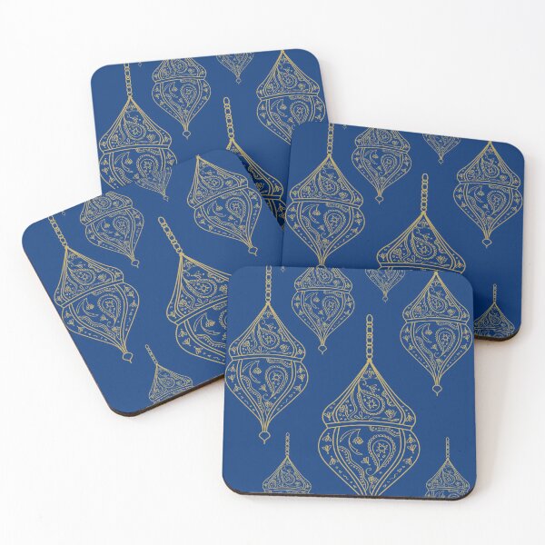 Item preview, Navy Gold Turkish Lamp Print designed and sold by LittleIconShop.