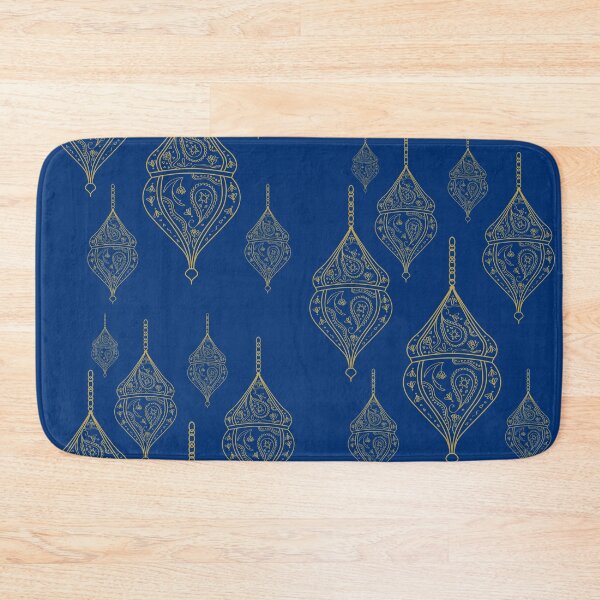 Item preview, Navy Gold Turkish Lamp Print designed and sold by LittleIconShop.