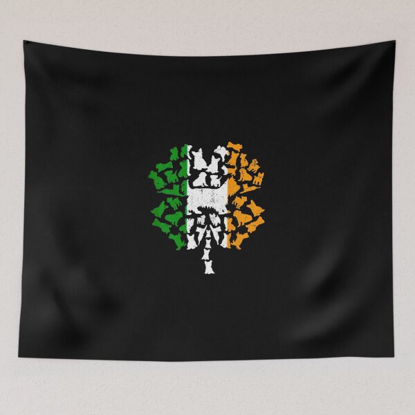 Item preview, IRISH Flag St Patrick's Day Yorkshire Shamrock Dog Dad designed and sold by Alex Cuttell.