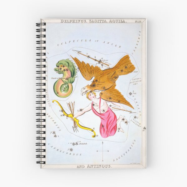 Item preview, Antique Constellation Map of Delphinus, Sagitta, Aquila, Antinous designed and sold by VintageArchive.