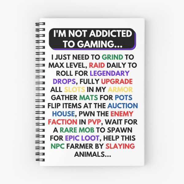 Item preview, I'm Not Addicted to Gaming MMORPG Black Text designed and sold by JEL-Designs.