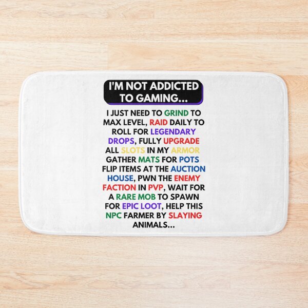 Item preview, I'm Not Addicted to Gaming MMORPG Black Text designed and sold by JEL-Designs.