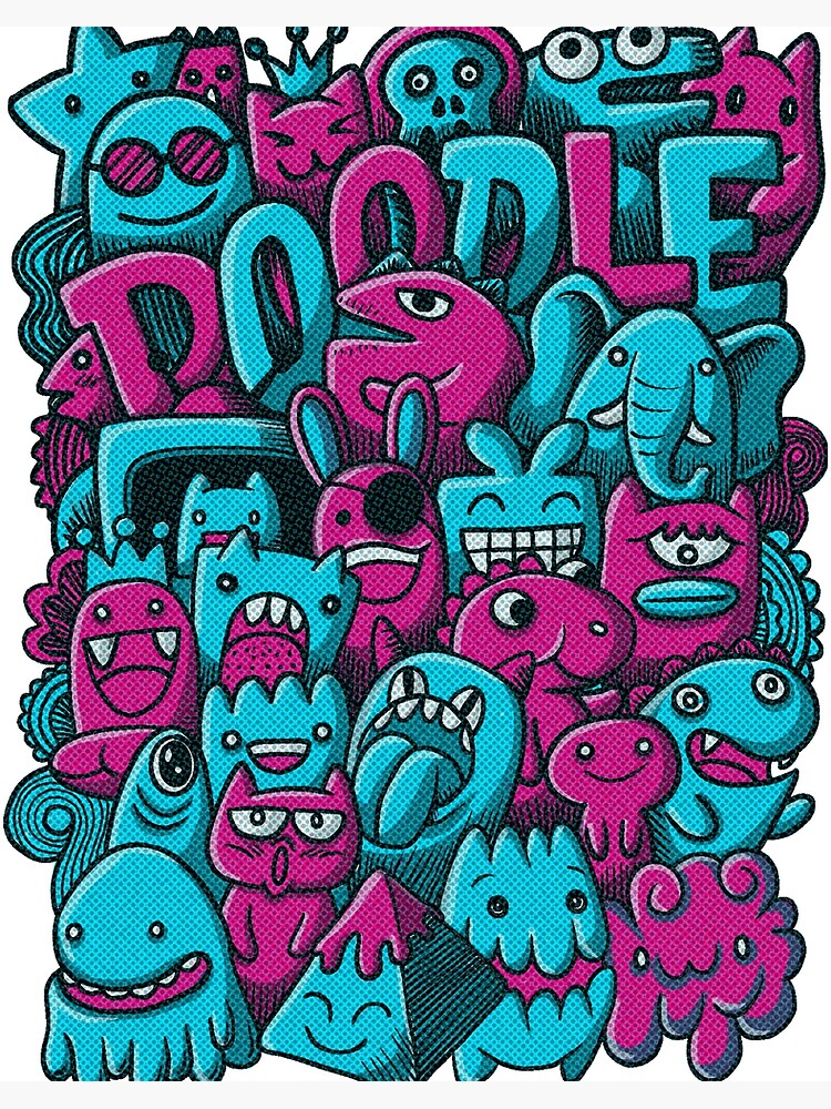 Doodle Art cartoon | Art Board Print