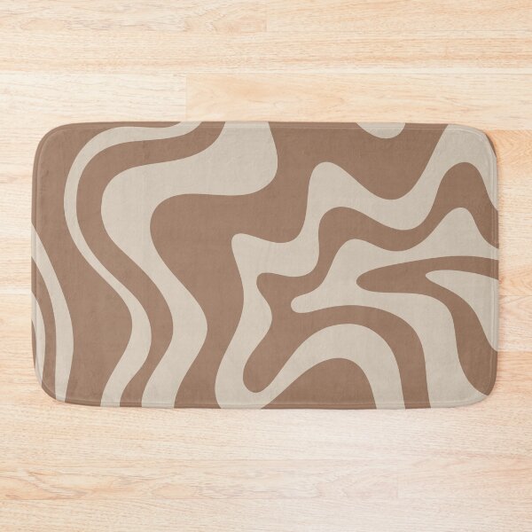 Item preview, Retro Liquid Swirl Abstract Pattern in Creamy Milk Chocolate Brown designed and sold by kierkegaard.