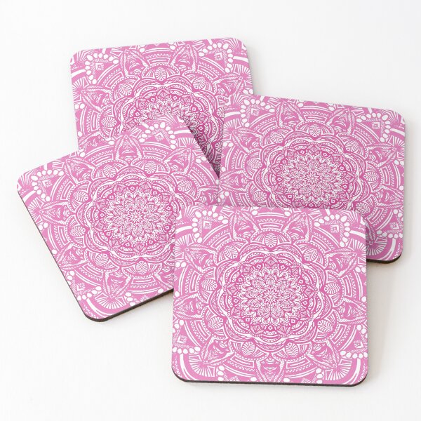 Item preview, Pink Mandala Design // Ethnic Tribal Aztec Detailed Textured Mandala Pattern designed and sold by AEJdesign.