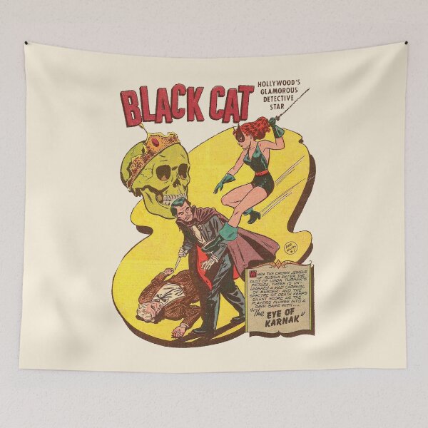 Item preview, Retro Black Cat Comic Book Cover | Vintage Female Detective Superhero designed and sold by SLAG-Creative.