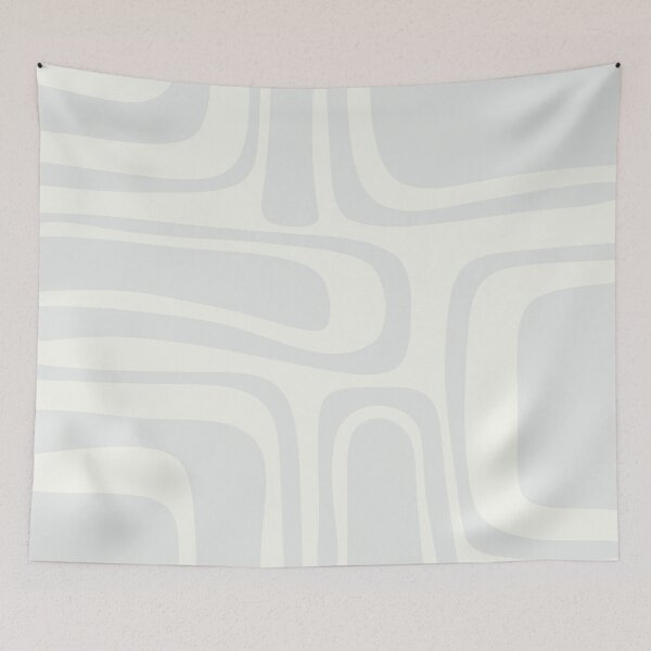Item preview, Palm Springs Midcentury Modern Abstract Pattern in Barely There Light Silver Grey and Nearly White designed and sold by kierkegaard.