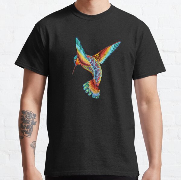 Humming Bird with a Native flare - Native American Inspired Hummingbird Illustration - Rainbow Hummingbird Classic T-Shirt