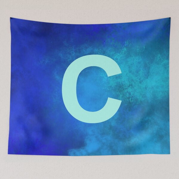 Item preview, Cosmic Fire Blue Alphabet C designed and sold by geoceltic.