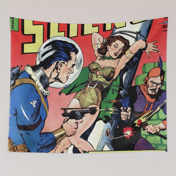 Item preview, Retro Captain Science Comic Book Cover | Vintage Science Fiction Adventure Comics designed and sold by SLAG-Creative.
