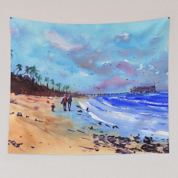 Item preview, Beach Scene 2 designed and sold by darrenyeoart.