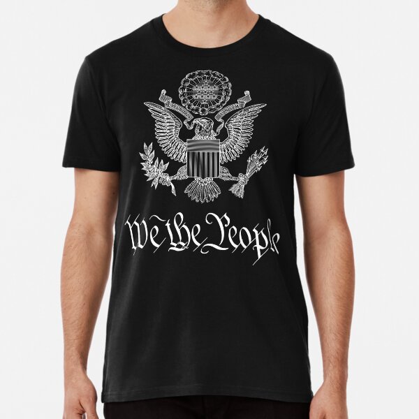 We The People US EAGLE COAT OF ARMS US CONSTITUTION PREAMBLE Premium T-Shirt