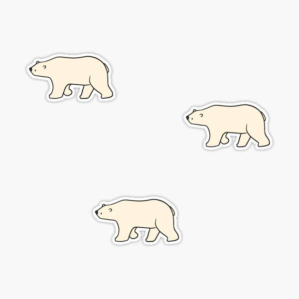 Adorable Mini Polar Bear Sticker Pack | Sticker