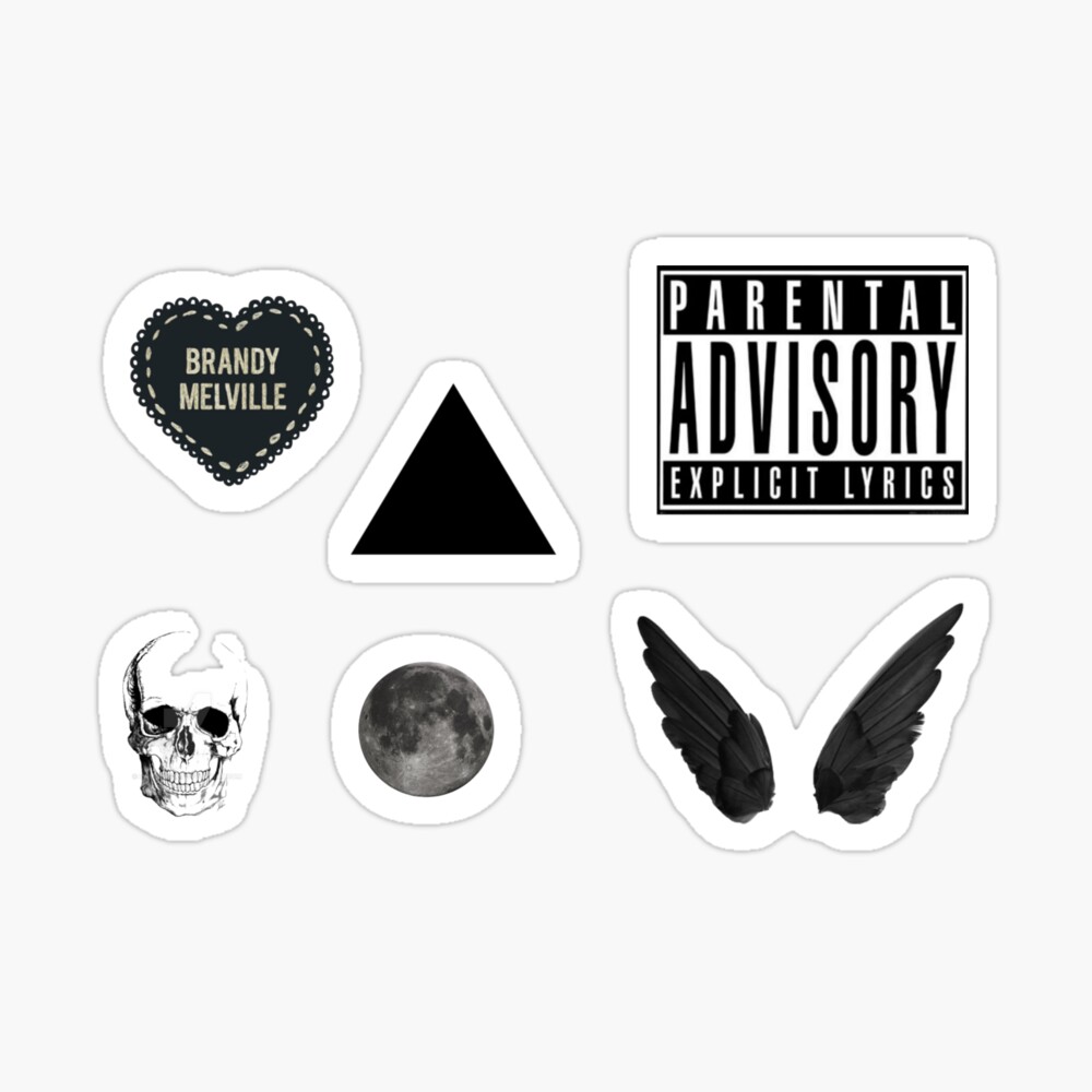 Black Grunge Stickers Laptop Skin for Sale by amandabrynn