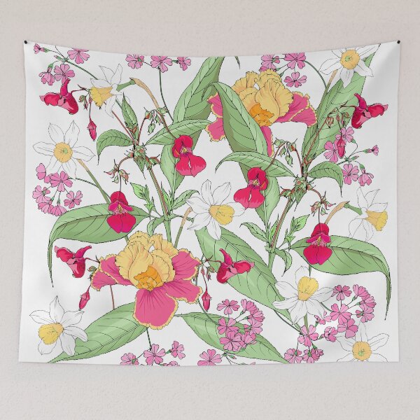 Item preview, Floral background with spring flowers designed and sold by Olga Shashok.