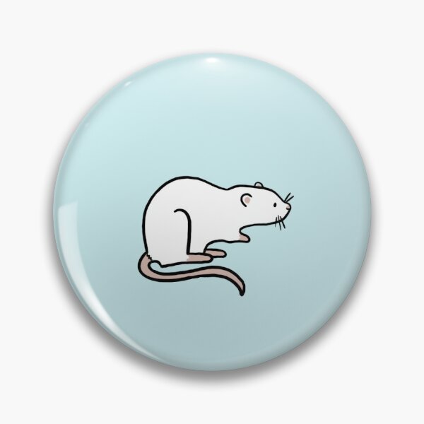 Artikelvorschau, Entzückende Mini White Rat entworfen und verkauft von mini-stickers.