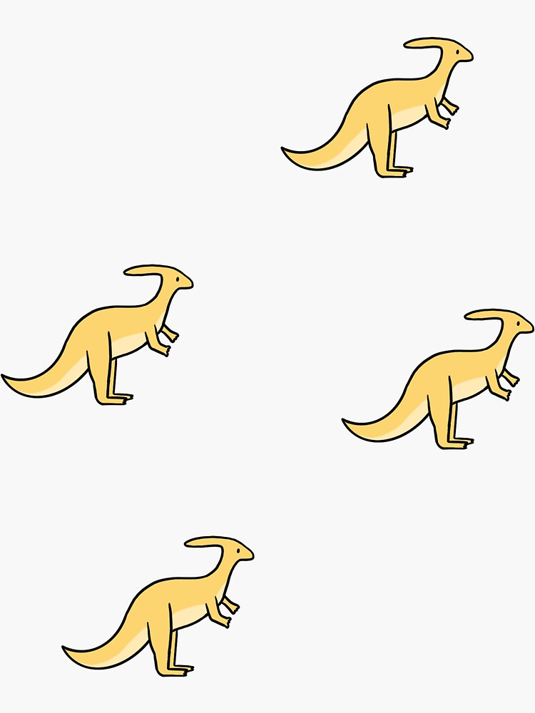 yellow parasaurolophus