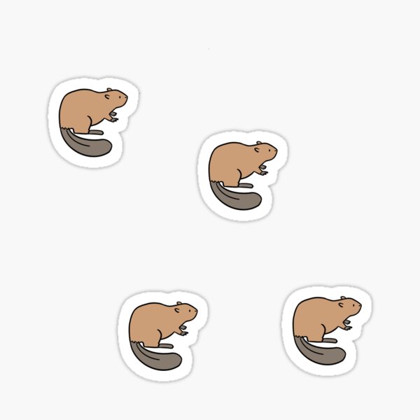 Item preview, Adorable Mini Beaver Sticker Pack designed and sold by mini-stickers.