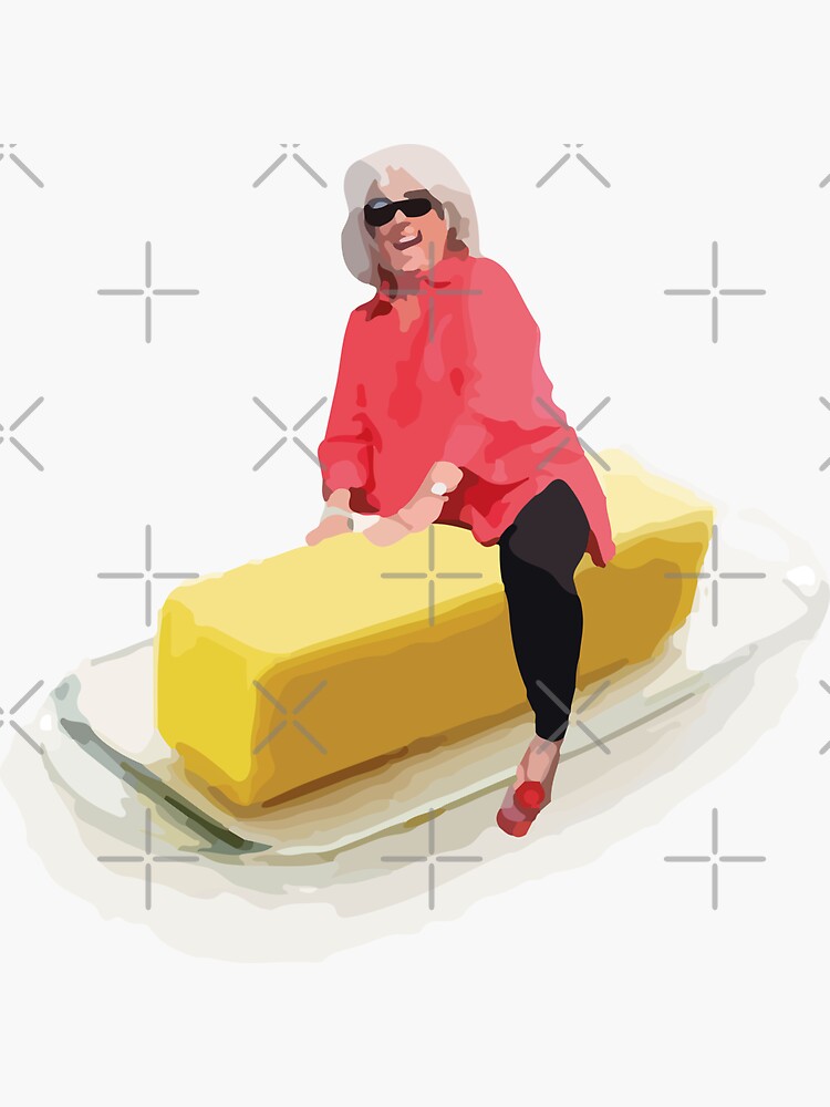 "Paula deen riding things meme butter stick" Sticker for Sale by InfinitelyWavey Redbubble