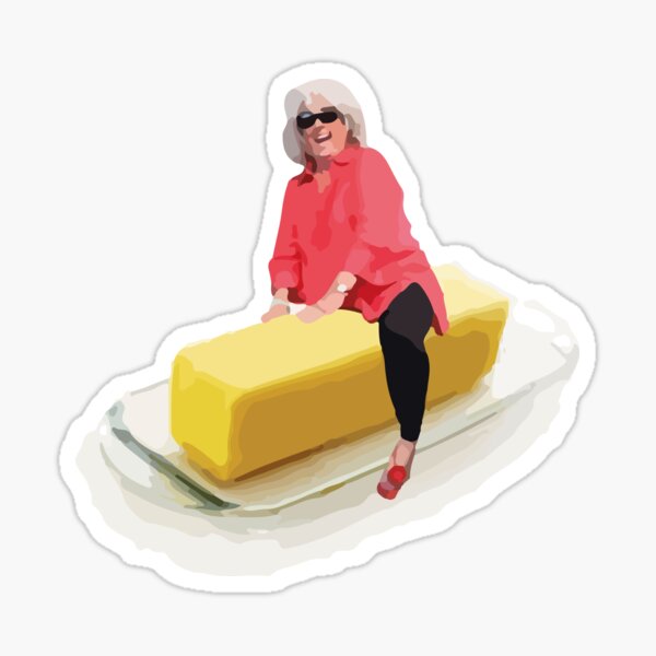 Paula deen riding things meme butter stick Sticker.