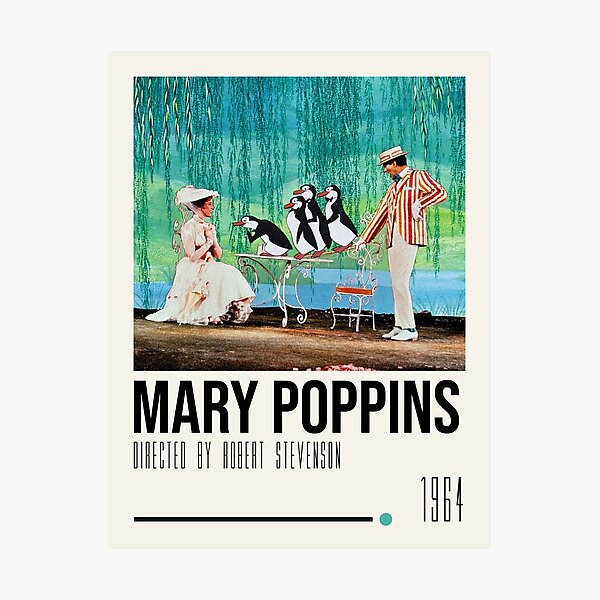 Mary Poppins Art Movie Poster Photographic Print