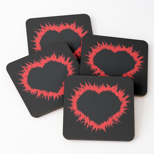 Item preview, Red Spiked Heart Goth Razor Heart Anti Valentines Day designed and sold by fingerbeans.