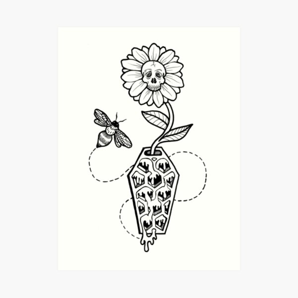 Honeycomb Coffin: Memento Mori Art Print