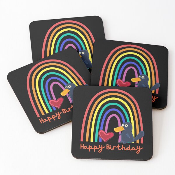 Item preview, Happy Birthday! Baby platypus, baby platypus, rainbow heart designed and sold by karlsageder.