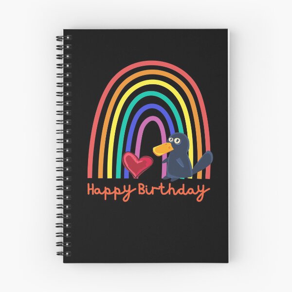 Item preview, Happy Birthday! Baby platypus, baby platypus, rainbow heart designed and sold by karlsageder.