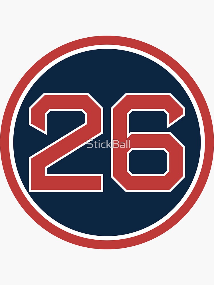 Wade Boggs Retired Number Sticker Boston 26 -  Singapore