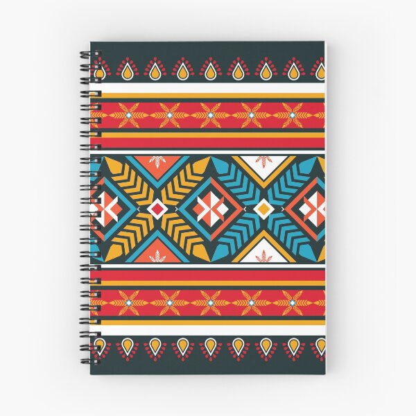 Item preview, orange and red geometric native pattern seamless designed and sold by Zeedoherty.
