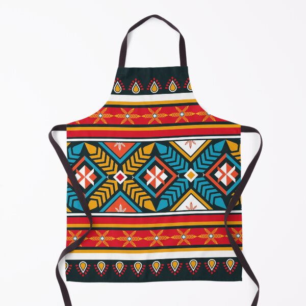 Item preview, orange and red geometric native pattern seamless designed and sold by Zeedoherty.