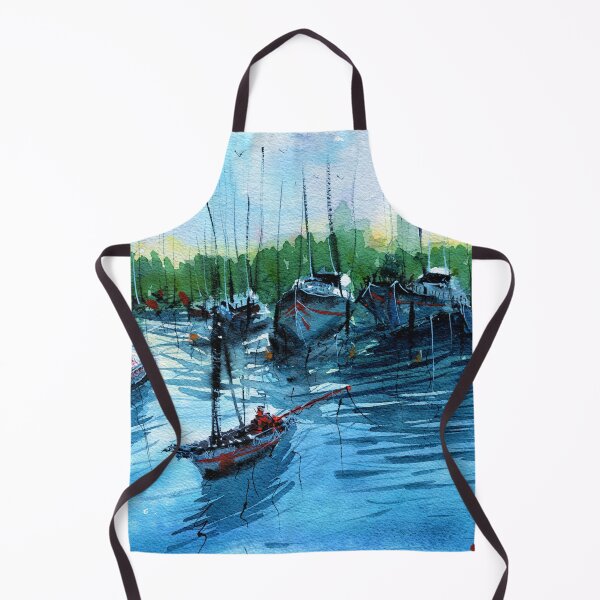 Item preview, Boats on the harbour - Fremantle, Perth designed and sold by darrenyeoart.