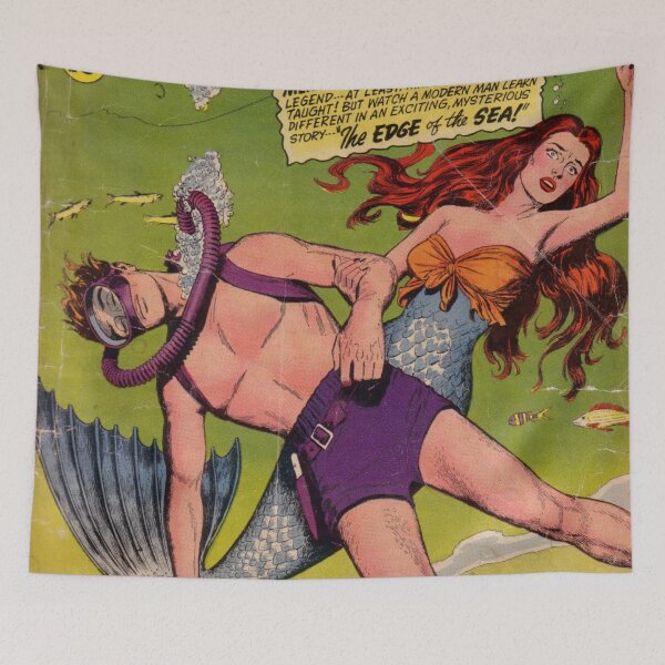 Item preview, Retro Forbidden Worlds Mermaid Comic Book Cover | Vintage Science Fiction Adventure Comics designed and sold by SLAG-Creative.