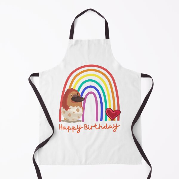 Item preview, Happy Birthday! Baby platypus, baby platypus, rainbow heart designed and sold by karlsageder.