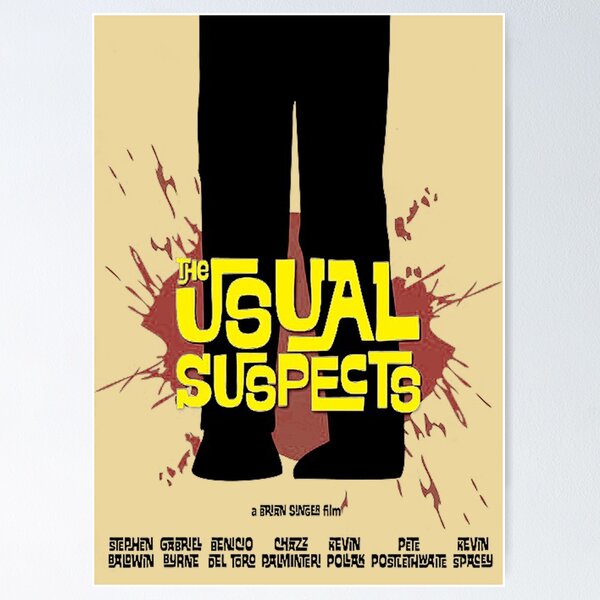 The Usual Suspects movie black Poster for Sale by LapinMagnetik