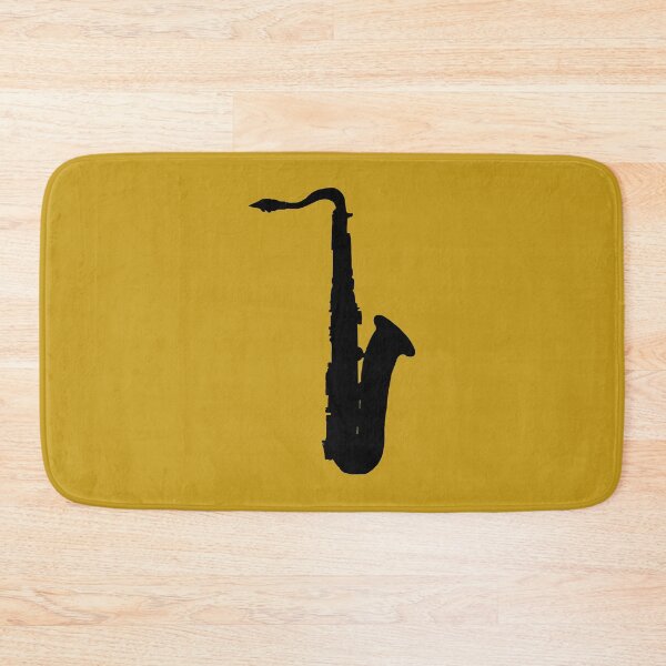 Item preview, Saxophone Silhouette on Dark Yellow designed and sold by Rocket-To-Pluto.