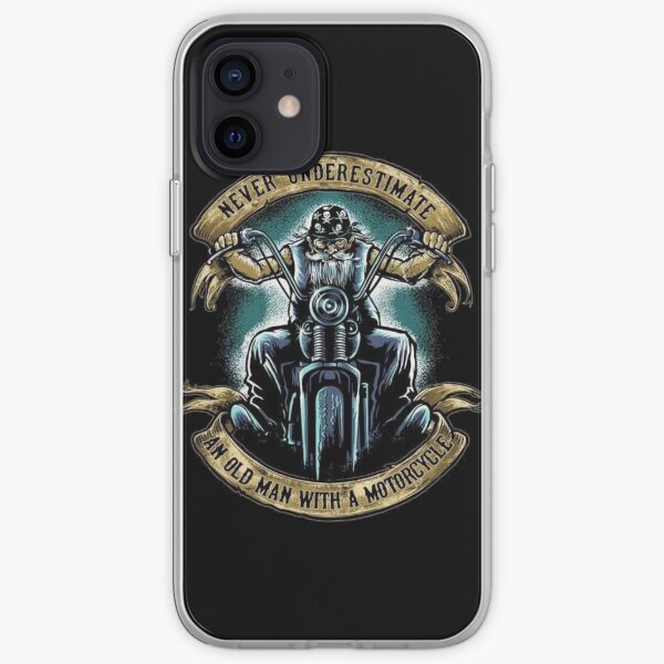 Never Underestimate an old man with a motorcycle iPhone Soft Case