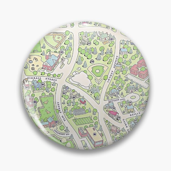 Item preview, Baby-sitters Club Stoneybrook Map designed and sold by LittleCupOfArt.