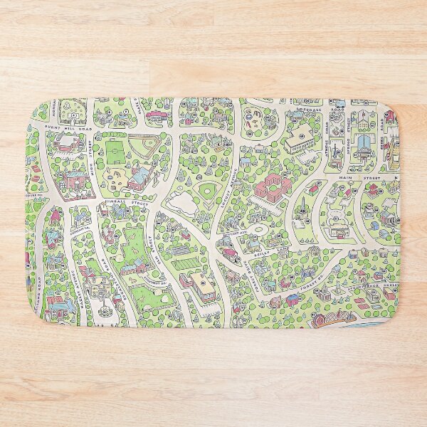 Item preview, Baby-sitters Club Stoneybrook Map designed and sold by LittleCupOfArt.
